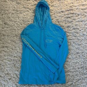 Vineyard Vines Blue Hooded Long Sleeve